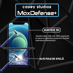 Folie Sticla iPhone 12 Mini Casey Studios Full Screen 9H + Kit de Instalare Cadou - Negru Negru