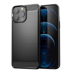 Husa Arpex Carbon Case Flexible Cover TPU pentru iPhone 13 Pro Max black - Negru