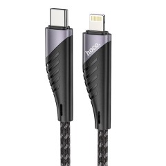 Cablu Date USB Type-C la Lightning, PD 20W, 3A, 1,2 m, HOCO, U95 - Negru