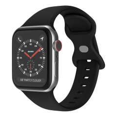 Curea Apple Watch 1/2/3/4/5/6/7/8/SE/Ultra - 42/44/45/49 MM Silicone Sport Loop Casey Studios, din Silicon Casey Studios - Black