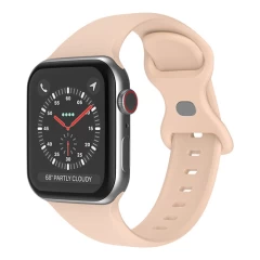 Curea Apple Watch 1/2/3/4/5/6/7/8/SE - 38/40/41 MM Silicone Sport Loop Casey Studios, din Silicon Casey Studios - Wine Red Pink Sand 