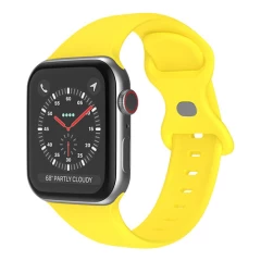 Curea Apple Watch 1/2/3/4/5/6/7/8/SE - 38/40/41 MM Silicone Sport Loop Casey Studios, din Silicon Casey Studios - Wine Red Yellow 