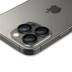 Folie Camera pentru iPhone 14 Pro / 14 Pro Max (set 2) - Spigen Optik.tR EZ FIT - Negru Negru