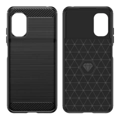 Husa pentru Xiaomi Poco M5 - Techsuit Carbon Silicone - Negru Negru