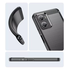 Husa pentru Xiaomi Redmi 10 5G - Techsuit Carbon Silicone - Negru Negru
