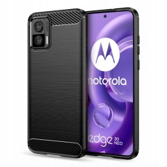 Husa pentru Motorola Edge 30 Neo - Techsuit Carbon Silicone - Negru