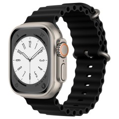 Curea pentru Apple Watch 1/2/3/4/5/6/7/8/SE/SE 2/Ultra (42/44/45/49mm) - Techsuit Watchband (W038) - Negru