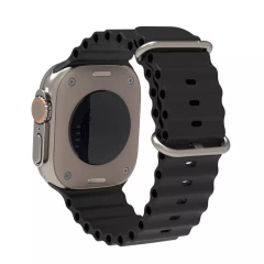 Curea pentru Apple Watch 1/2/3/4/5/6/7/8/SE/SE 2/Ultra (42/44/45/49mm) - Techsuit Watchband (W038) - Negru Negru