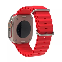Curea pentru Apple Watch 1/2/3/4/5/6/7/8/SE/SE 2/Ultra (42/44/45/49mm) - Techsuit Watchband (W038) - Rosu Rosu