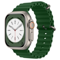 Curea pentru Apple Watch 1/2/3/4/5/6/7/8/SE/SE 2/Ultra (42/44/45/49mm) - Techsuit Watchband (W038) - Verde