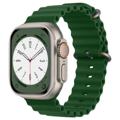 Curea pentru Apple Watch 1/2/3/4/5/6/7/8/SE/SE 2/Ultra (42/44/45/49mm) - Techsuit Watchband (W038) - Verde Verde