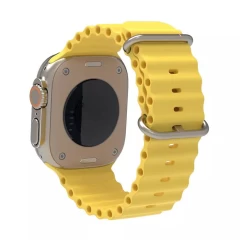 Curea pentru Apple Watch 1/2/3/4/5/6/7/8/SE/SE 2/Ultra (42/44/45/49mm) - Techsuit Watchband (W038) - Galben Galben