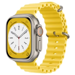 Curea pentruApple Watch 1/2/3/4/5/6/7/8/SE/SE 2 (38/40/41mm) - Techsuit Watchband (W038) - Galben Galben