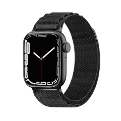 Curea pentru Apple Watch 1/2/3/4/5/6/7/8/SE/SE 2/Ultra (42/44/45/49mm) - Techsuit Watchband (W037) - Negru