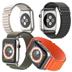 Curea pentru Apple Watch 1/2/3/4/5/6/7/8/SE/SE 2/Ultra (42/44/45/49mm) - Techsuit Watchband (W037) - Portocaliu Portocaliu