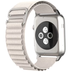 Curea pentru Apple Watch 1/2/3/4/5/6/7/8/SE/SE 2 (38/40/41mm) - Techsuit Watchband (W037) - Alb Alb