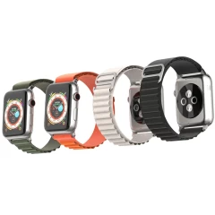 Curea pentru Apple Watch 1/2/3/4/5/6/7/8/SE/SE 2 (38/40/41mm) - Techsuit Watchband (W037) - Alb Alb