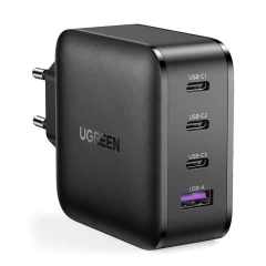 Incarcator Priza Fast Charge GaN x PD65W, 3x Type-C, USB - Ugreen (70774) - Negru Negru