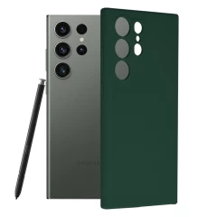 Husa pentru Samsung Galaxy S23 Ultra - Techsuit Soft Edge Silicone - Negru Verde 