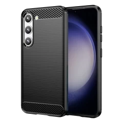 Husa pentru Samsung Galaxy S23 - Techsuit Carbon Silicone - Negru Negru
