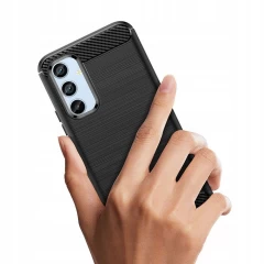 Husa pentru Samsung Galaxy A54 - Techsuit Carbon Silicone - Negru Negru