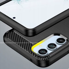 Husa pentru Samsung Galaxy A54 - Techsuit Carbon Silicone - Negru Negru