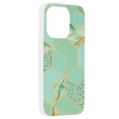 Husa pentru iPhone 14 Pro - Techsuit Marble Series - Verde Verde