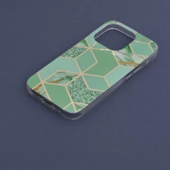 Husa pentru iPhone 14 Pro - Techsuit Marble Series - Verde Verde