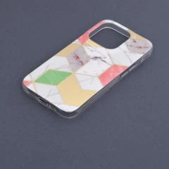 Husa pentru iPhone 14 Pro - Techsuit Marble Series - Mov Mov