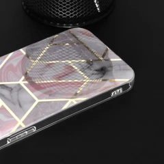 Husa pentru Samsung Galaxy S23 - Techsuit Marble Series - Roz Roz