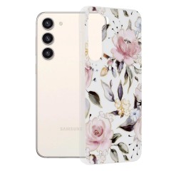 Husa pentru Samsung Galaxy S23 Plus - Techsuit Marble Series - Alb