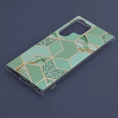 Husa pentru Samsung Galaxy S23 Ultra - Techsuit Marble Series - Verde Verde