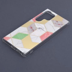 Husa pentru Samsung Galaxy S23 Ultra - Techsuit Marble Series - Mov Mov