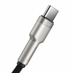 Cablu de Date USB la Type-C Fast Charging, 66W, 6A, 1m - Baseus Cafule (CAKF000101) - Negru Negru