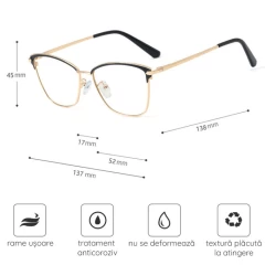 Ochelari de Calculator - Techsuit Reflex Metal (F95679-C0) - Roz Roz