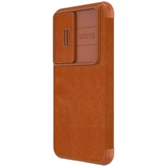 Husa pentru Samsung Galaxy S23 Plus - Nillkin QIN Leather Pro Case - Maro Maro