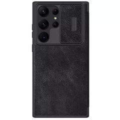 Husa pentru Samsung Galaxy S23 Ultra - Nillkin QIN Leather Pro Case - Maro Negru 