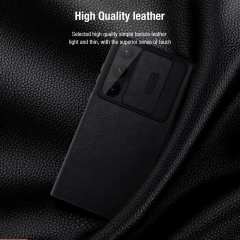 Husa pentru Samsung Galaxy S23 Ultra - Nillkin QIN Leather Pro Case - Negru Negru