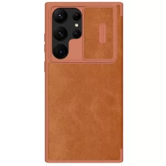 Husa pentru Samsung Galaxy S23 Ultra - Nillkin QIN Leather Pro Case - Maro Maro