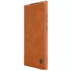 Husa pentru Samsung Galaxy S23 Ultra - Nillkin QIN Leather Pro Case - Maro Maro