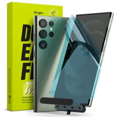 Folie pentru Samsung Galaxy S23 Ultra (set 2) - Ringke Dual Easy WingFull - transparenta transparenta