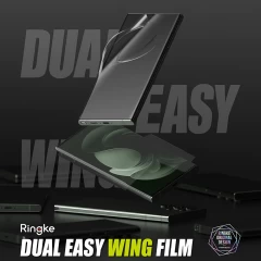 Folie pentru Samsung Galaxy S23 Ultra (set 2) - Ringke Dual Easy WingFull - transparenta transparenta