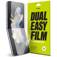Folie pentru Samsung Galaxy Z Flip4 (set 2) - Ringke Dual Easy Full - transparenta