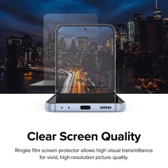 Folie pentru Samsung Galaxy Z Flip4 (set 2) - Ringke Dual Easy Full - transparenta transparenta
