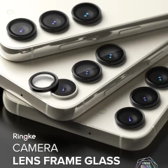 Folie Camera pentru Samsung Galaxy S23 / S23 Plus - Ringke Camera Lens Frame Glass - Negru Negru