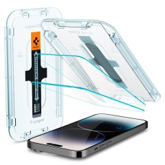 Folie pentru iPhone 14 Pro (set 2) - Spigen Glas.tR EZ FIT - transparenta