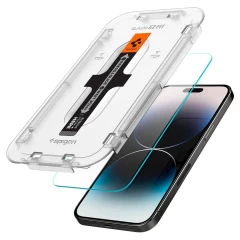 Folie pentru iPhone 14 Pro Max (set 2) - Spigen Glas.tR EZ FIT - transparenta transparenta