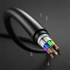 Cablu de Date USB-C to Type-C Super Fast Charging 5A, 1m - Samsung (EP-DN975BBEGWW) - Negru Negru