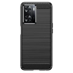 Husa pentru Oppo A57 4G / Oppo A57s / OnePlus Nord N20 SE - Techsuit Carbon Silicone - Negru Negru