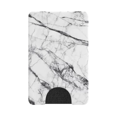 Portofel pentru telefon - PopSockets PopWallet - White Marble - - Negru Negru